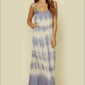 Blue Life Kate Cosmo Tie Dye Spaghetti Strap Maxi Dress